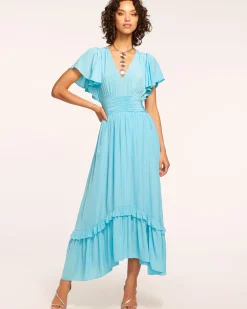 Ramy Brook Joanie Short Sleeve Maxi Dress Hot