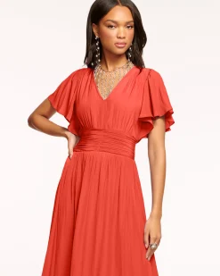 Ramy Brook Joanie Short Sleeve Maxi Dress Hot