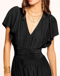 Ramy Brook Joanie Short Sleeve Maxi Dress Hot