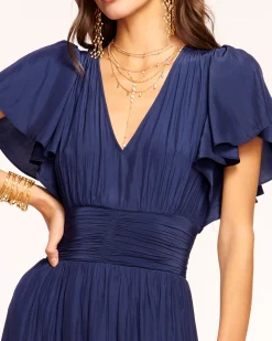 Ramy Brook Joanie Short Sleeve Maxi Dress Hot