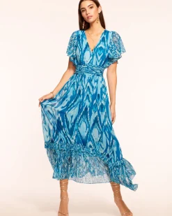 Ramy Brook Joanie Short Sleeve Maxi Dress Hot