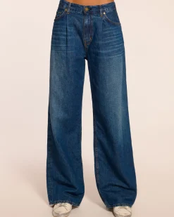 Ramy Brook Kailani Pleated Low-Rise Jean Mediumwash Sale