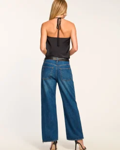 Ramy Brook Kianna Low-Rise Zipper Jean Mediumwash Sale
