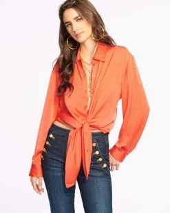 Ramy Brook Kolby Oversized Button Down Blouse Outlet