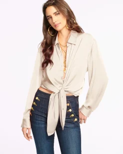 Ramy Brook Kolby Oversized Button Down Blouse Outlet