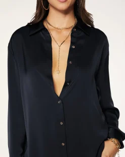 Ramy Brook Kolby Oversized Button Down Blouse Outlet