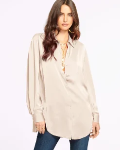 Ramy Brook Kolby Oversized Button Down Blouse Outlet