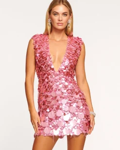 Ramy Brook Lacey Sequin Mini Dress Silverpaillette Best