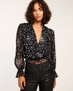 Ramy Brook Levi V-Neck Ruffle Blouse Sale