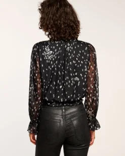 Ramy Brook Levi V-Neck Ruffle Blouse Sale