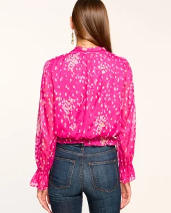 Ramy Brook Levi V-Neck Ruffle Blouse Sale