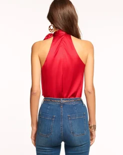 Ramy Brook Lori Silk High Neck Tank Top Online
