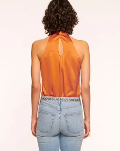 Ramy Brook Lori Silk High Neck Tank Top Online