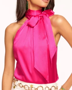 Ramy Brook Lori Silk High Neck Tank Top Online