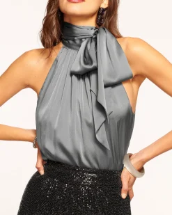Ramy Brook Lori Silk High Neck Tank Top Online