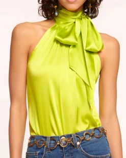 Ramy Brook Lori Silk High Neck Tank Top Online