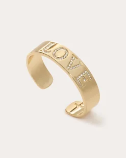 Ramy Brook Love Statement Cuff Bracelet Gold Clearance