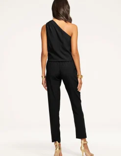 Ramy Brook Lulu One Shoulder Jumpsuit Navy Best