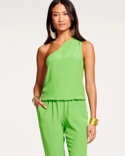Ramy Brook Lulu One Shoulder Jumpsuit Navy Best