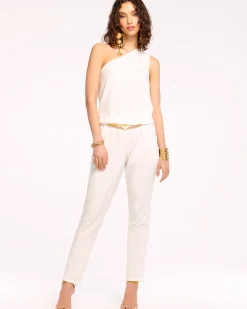 Ramy Brook Lulu One Shoulder Jumpsuit Navy Best