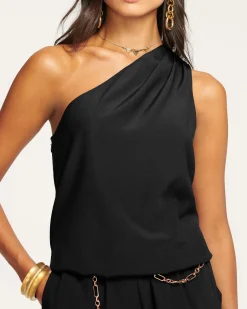 Ramy Brook Lulu One Shoulder Jumpsuit Navy Best