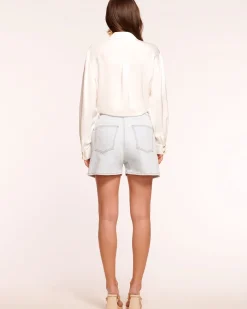 Ramy Brook Matie Relaxed Denim Mini Short Bleachedwash Fashion