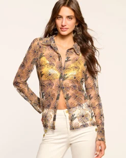 Ramy Brook Mellanee Sequin Bra Top Floralsequin Discount