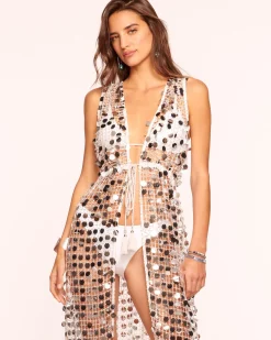 Ramy Brook Michaela Paillette Coverup Dress Silverpaillette Online