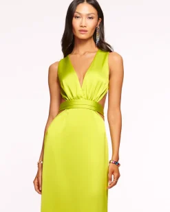 Ramy Brook Milan Open Back Gown Black Hot