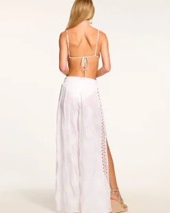 Ramy Brook Milan Wide Leg Coverup Pant Whitefloral Sale