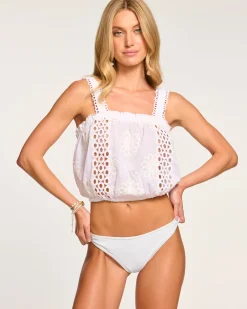 Ramy Brook Misha Coverup Top Whitefloral Clearance