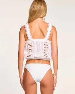 Ramy Brook Misha Coverup Top Whitefloral Clearance
