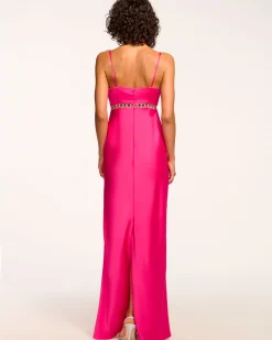 Ramy Brook Mosby Embellished Empire Waist Gown Clearance