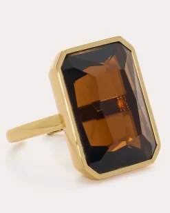 Ramy Brook Norika Cocktail Ring Smokeytopaz Clearance