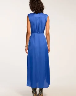 Ramy Brook Olive Ruffle V-Neck Midi Dress Clearance