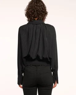 Ramy Brook Oliver V-Neck Wrap Top Blackstripe Hot