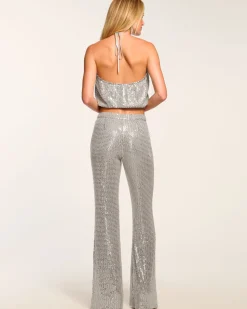 Ramy Brook Olivian Beaded Flare Pant New