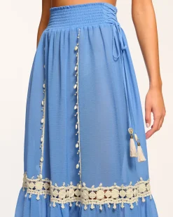 Ramy Brook Orlayne Coverup Skirt Sereneblue Clearance