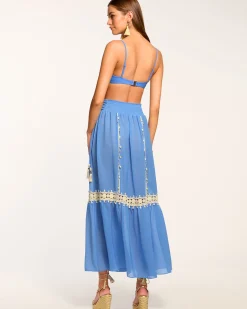 Ramy Brook Orlayne Coverup Skirt Sereneblue Clearance