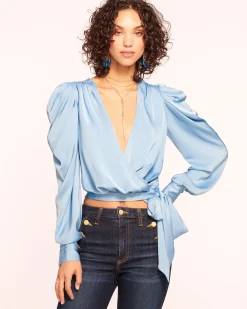 Ramy Brook Pauline Puff Sleeve Blouse Clearance