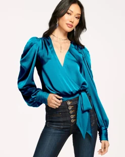 Ramy Brook Pauline Puff Sleeve Blouse Clearance