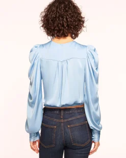 Ramy Brook Pauline Puff Sleeve Blouse Clearance