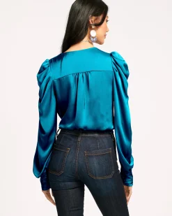Ramy Brook Pauline Puff Sleeve Blouse Clearance