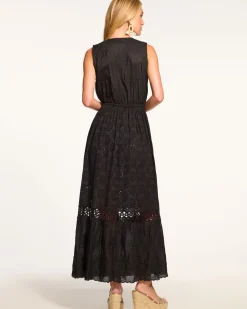 Ramy Brook Paxton Chambray Maxi Coverup Dress Black Online