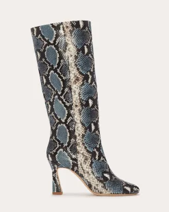 Ramy Brook Queen Heeled Snake Boots Hot