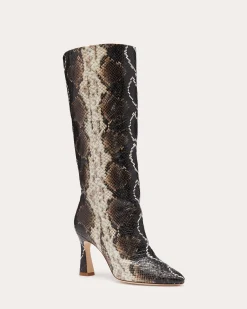 Ramy Brook Queen Heeled Snake Boots Hot