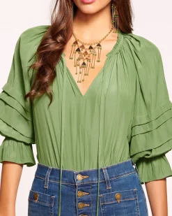 Ramy Brook Randi Puff Sleeve Top Hot