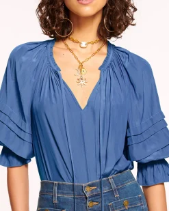 Ramy Brook Randi Puff Sleeve Top Hot