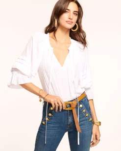 Ramy Brook Randi Puff Sleeve Top Hot