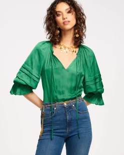 Ramy Brook Randi Puff Sleeve Top Hot